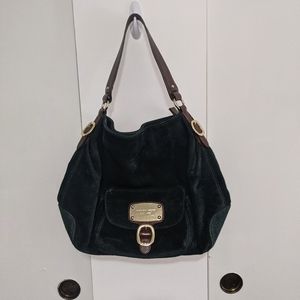 Michael Kors Green Suede Shoulder Bag